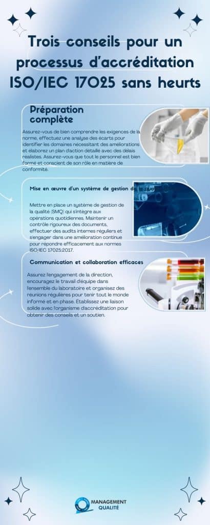 Trois astuces pour un processus d'accréditation ISO / IEC 17025 sans heurts