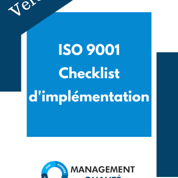 Checklist d'implémentation ISO 9001