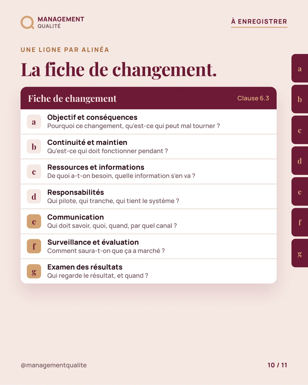 Récapitulatif : Planification des changements ISO 9001:2026, la fiche en sept lignes